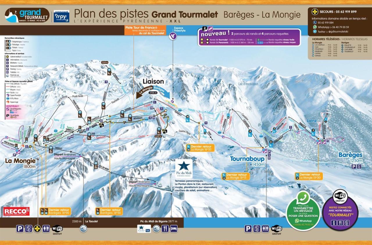 Duplex 8 Couchages, Au Pied Des Pistes De La Mongie Apartment Luaran gambar